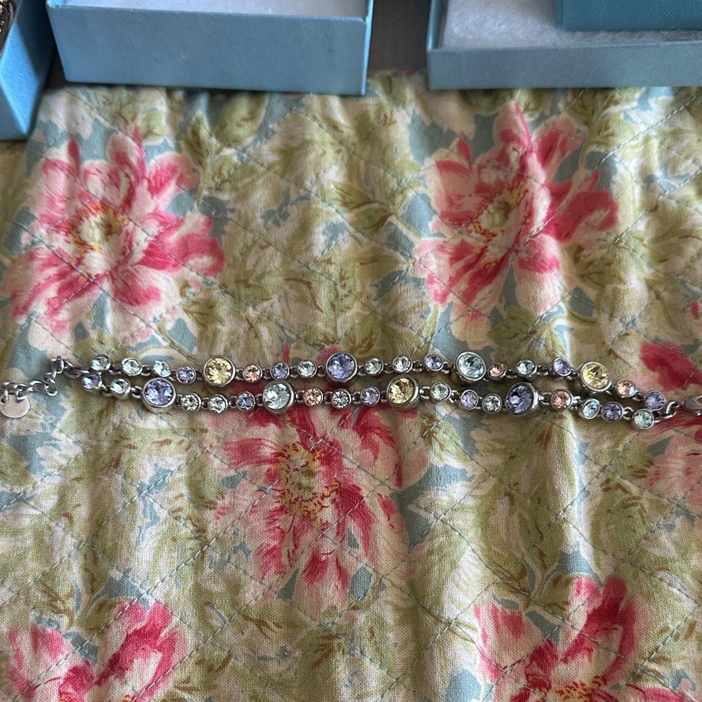 Touchstone Crystal two strand multi color ice Bracelet